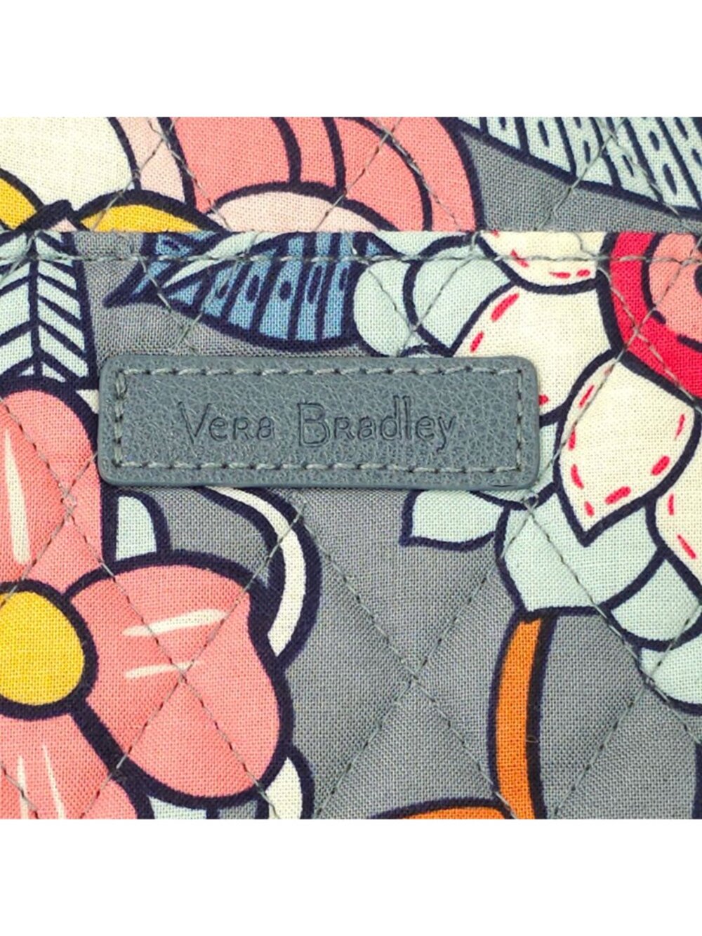 Vera Bradley Hanging Organizer Cosmetic Makeup Travel Bag Tropical Evening Gray - Picture 5 of 15